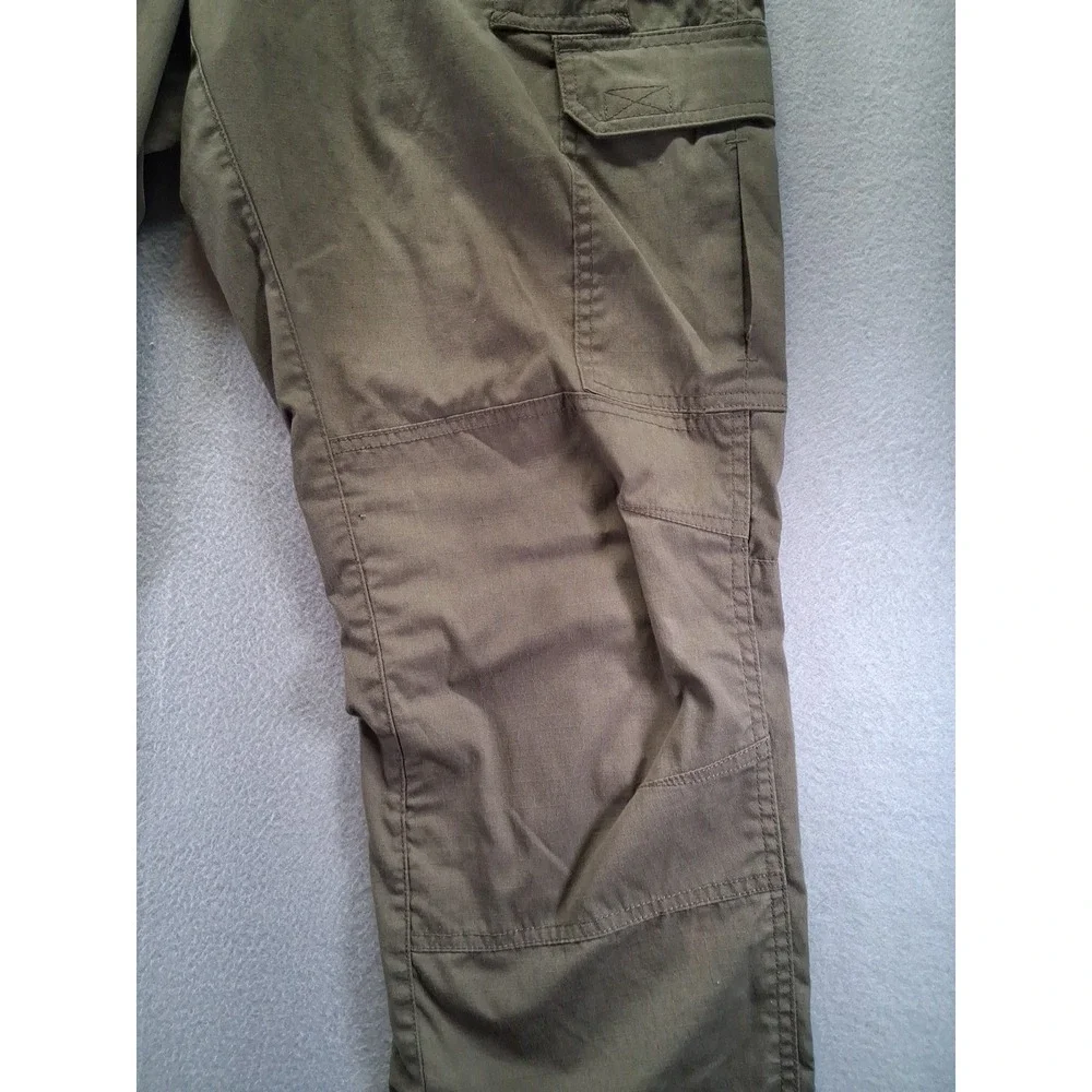 5.11 Tactical Pants Men's 36x34‎ Double Knee Cargo Elastic Waist Green - Picture 2 of 13